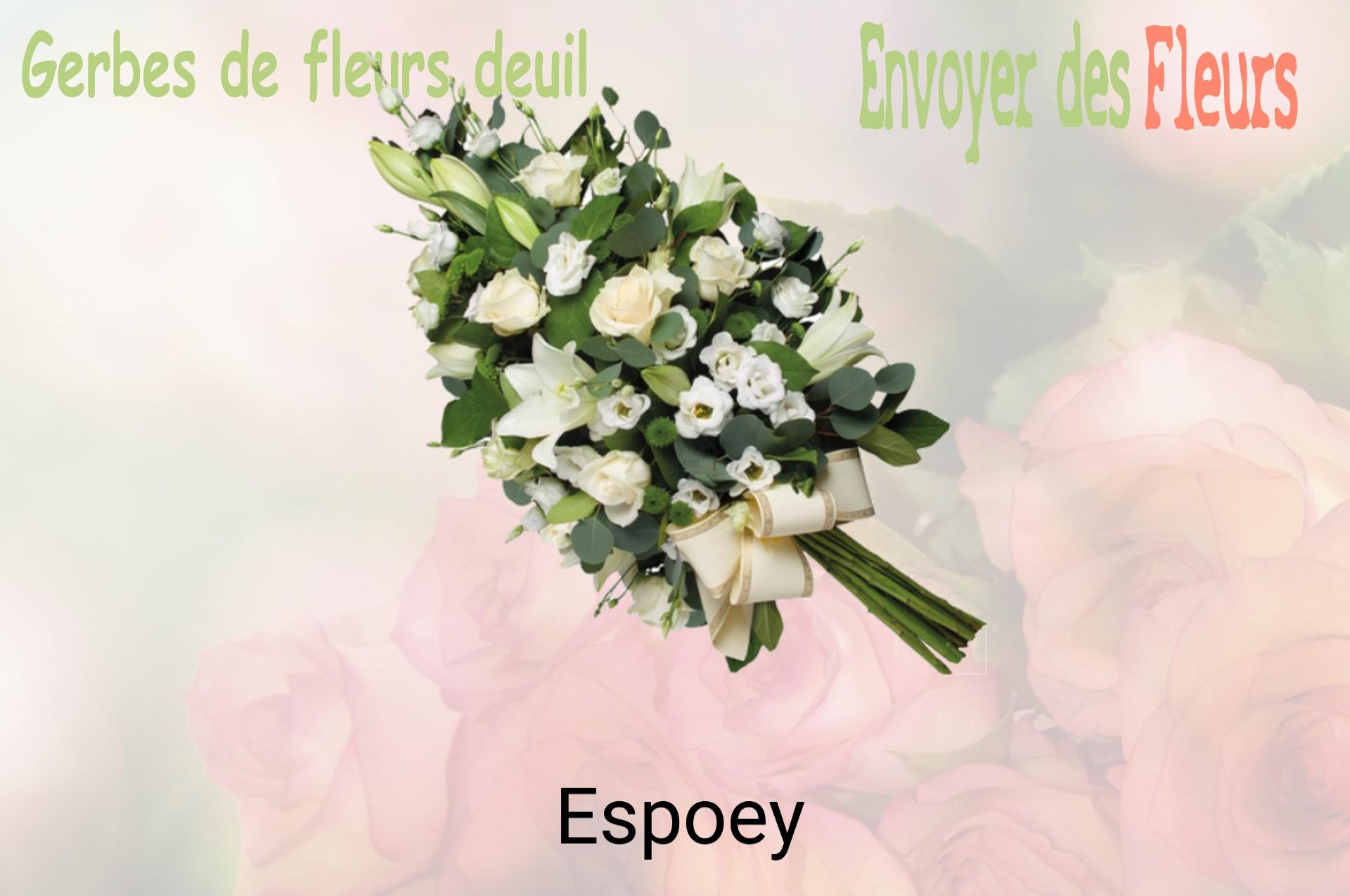 Gerbe de fleurs de deuil livrée à Espoey